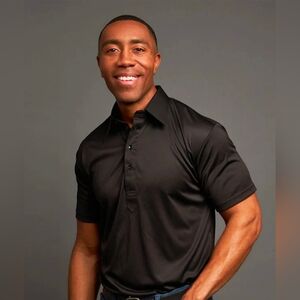 Collars & Co Dress Collar Polo Shirt In Black Size  XL Nwot